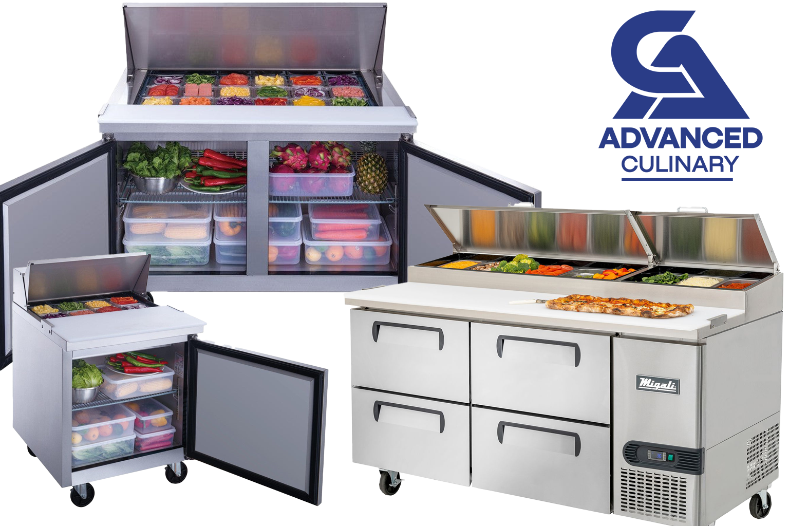 Sandwich prep vs mega top vs pizza prep tables
