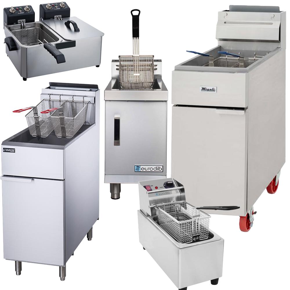 High-performance commercial fryers for consistent results, available in gas and electric models with multiple tank sizes.