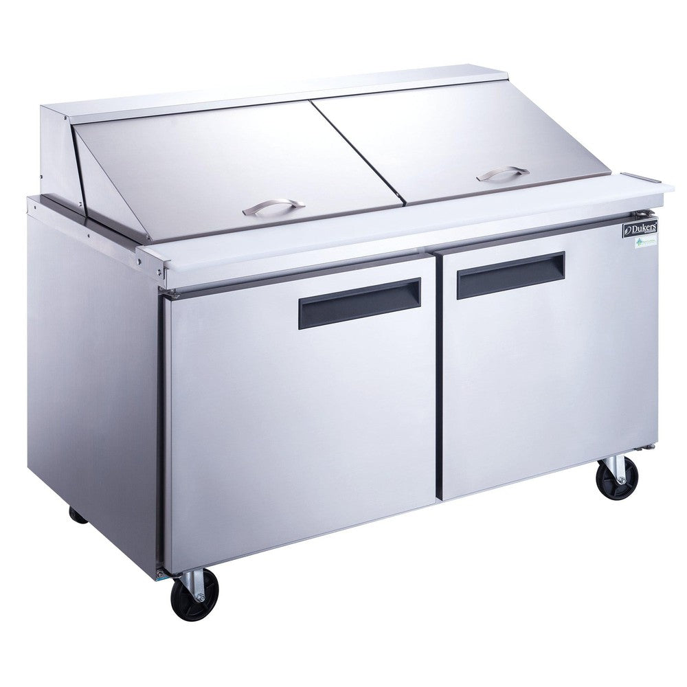 Prep more toppings with mega top sandwich tables offering expanded pan capacity and refrigerated storage below.