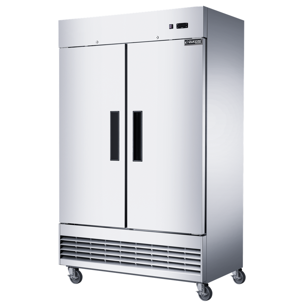 Dukers D47EF 47-1/4"W Compact 2 Solid Door Bottom Mount Reach-In Freezer