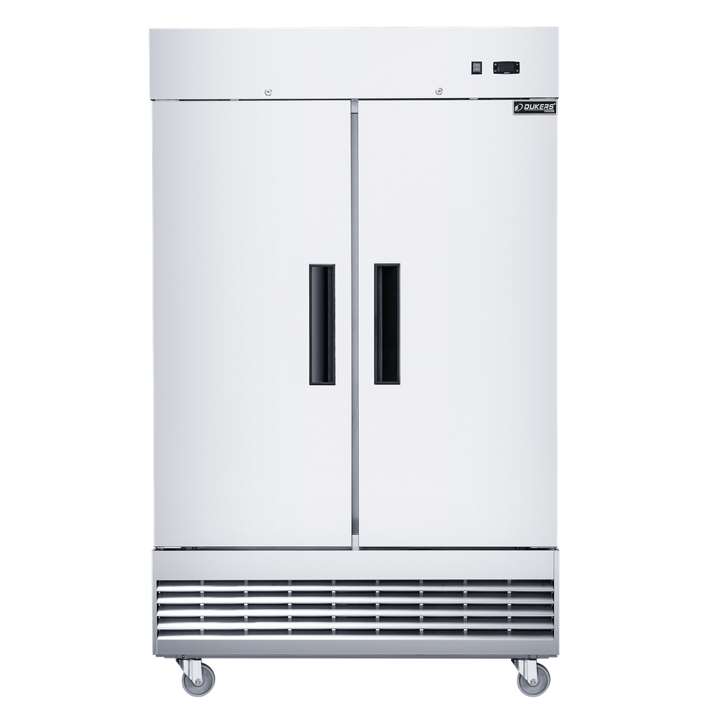 Dukers D47EF 47-1/4"W Compact 2 Solid Door Bottom Mount Reach-In Freezer
