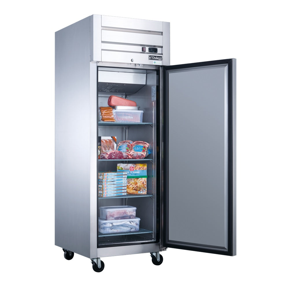 Dukers D28AF 27-1/2"W Single Solid Door Top Mount Reach-In Freezer