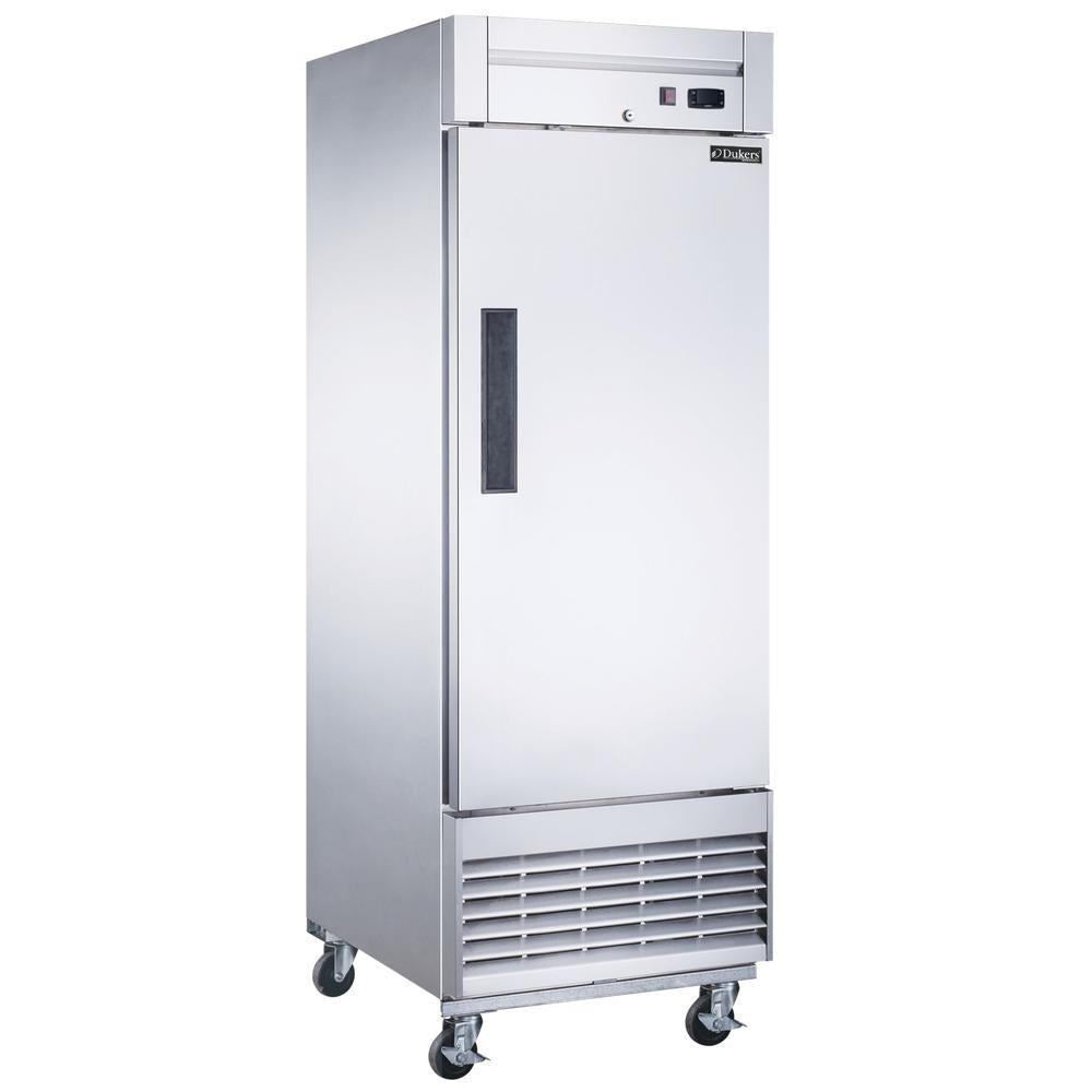 Dukers D28R 27-1/2"W Single Solid Door Bottom Mount Reach-In Refrigerator