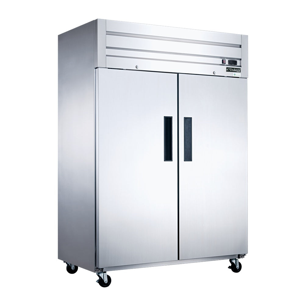 Dukers D55AR 55-1/8"W 2 Solid Door Top Mount Reach-In Refrigerator