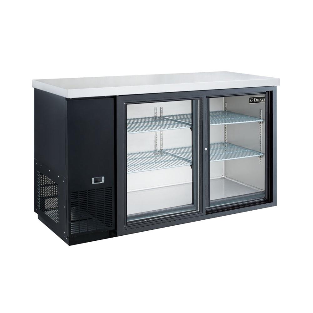 Dukers DBB48-S2 48"W 2 Door Sliding Glass Back Bar Beverage Cooler