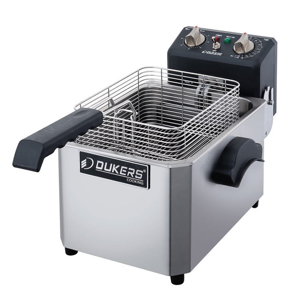 Dukers DCF10E 10lb One Basket Electric Countertop Fryer