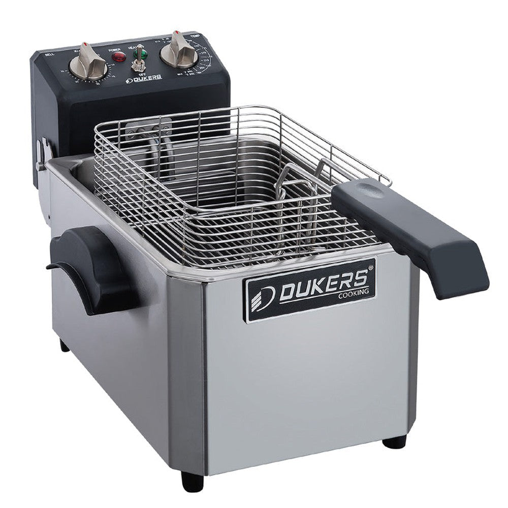 Dukers DCF7E 7lb Single Basket Electric Countertop Fryer