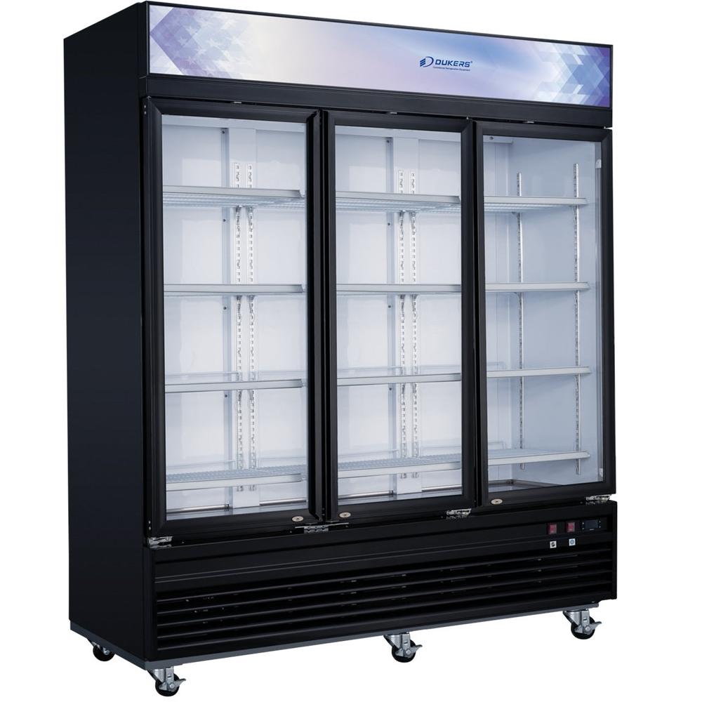 Dukers DSM-69F 78"W Swinging 3 Door Glass Merchandiser Freezer