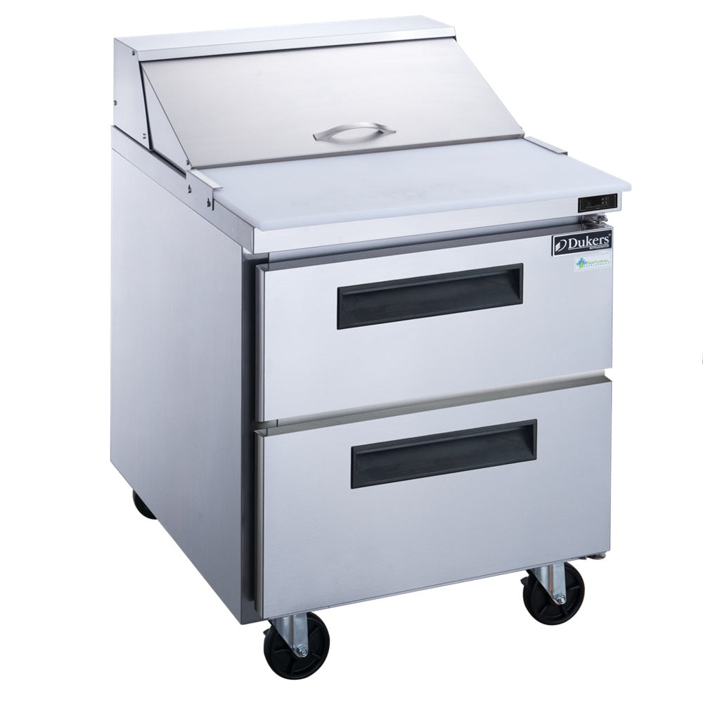 Dukers DSP29-12M-D2 29"W 2 Drawer Mega Top Refrigerated Prep Table