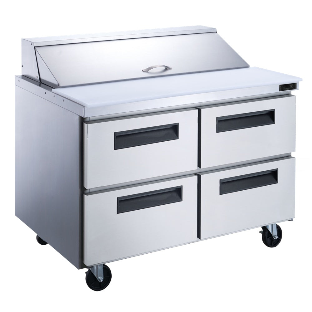 Dukers DSP60-16-D4 60"W 4 Drawer Standard Top Refrigerated Prep Table