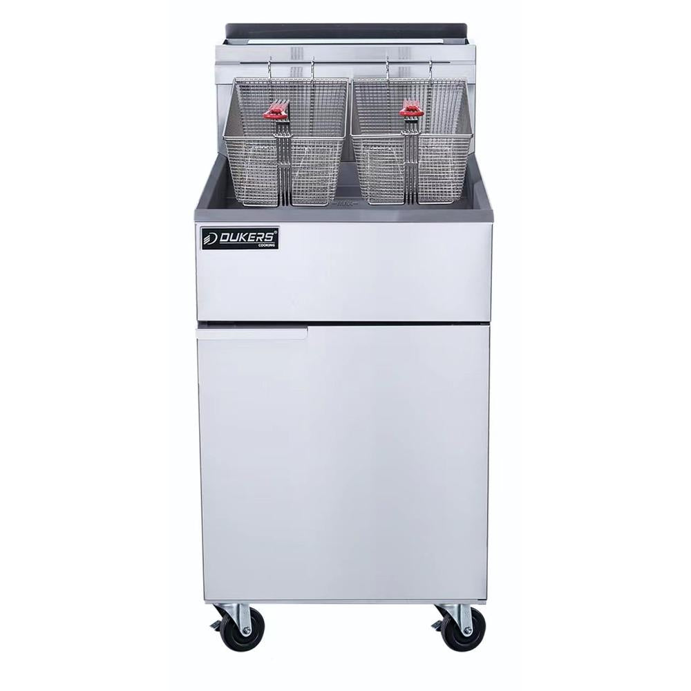 Dukers DCF5-NG 21"W 150K BTU NG Natural Gas Fryer with 5 Tube Burners