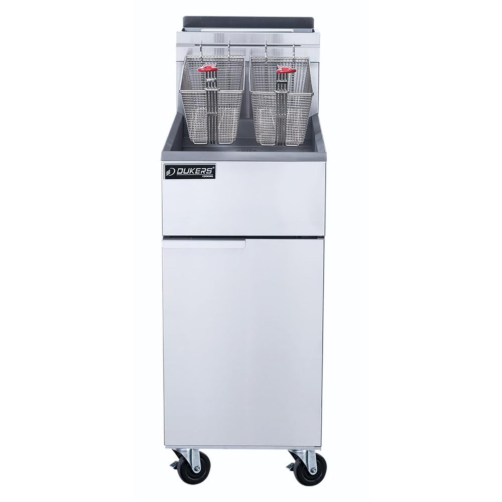 Dukers DCF3-LPG 15-1/2"W 90K BTU LP Liquid Propane Fryer with 3 Tube Burners