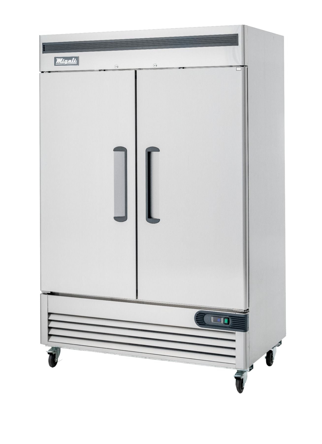 Migali C-2RB-HC 54-1/2"W 2 Solid Door Bottom Mount Reach-In Refrigerator