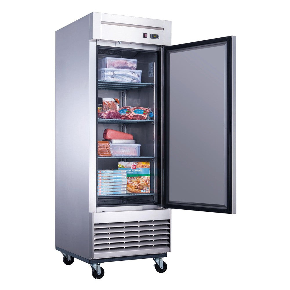 Dukers D28F 27-1/2"W Single Solid Door Bottom Mount Reach-In Freezer