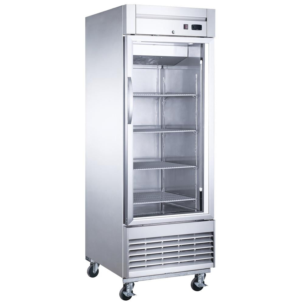 Dukers D28R-GS1 27-1/2"W Single Glass Door Bottom Mount Reach-In Refrigerator