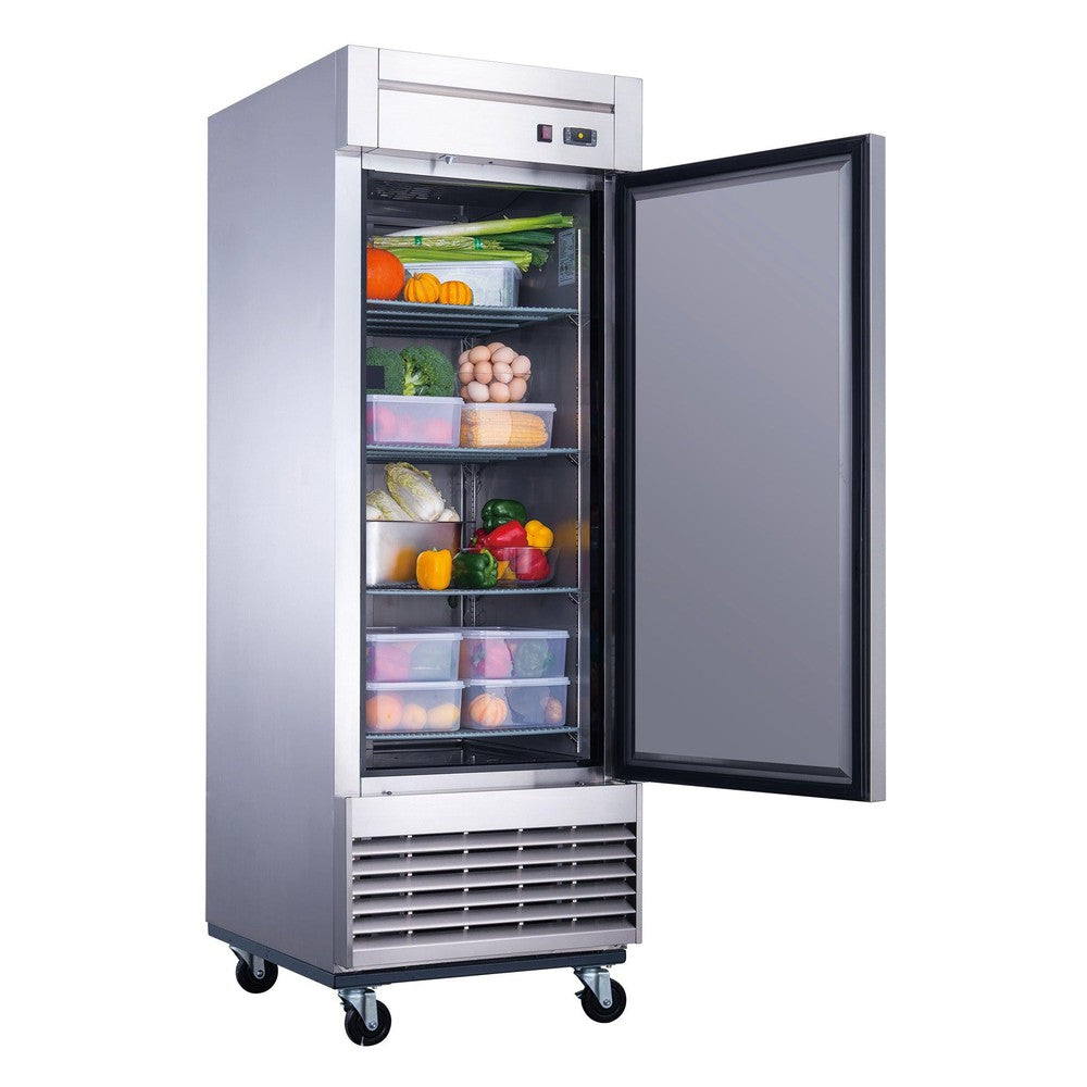 Dukers D28R 27-1/2"W Single Solid Door Bottom Mount Reach-In Refrigerator