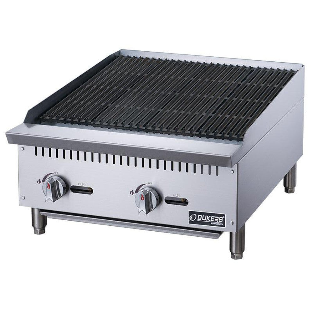 Dukers DCRB24 - 24"W Lava Rock NG/LP Countertop Charbroiler