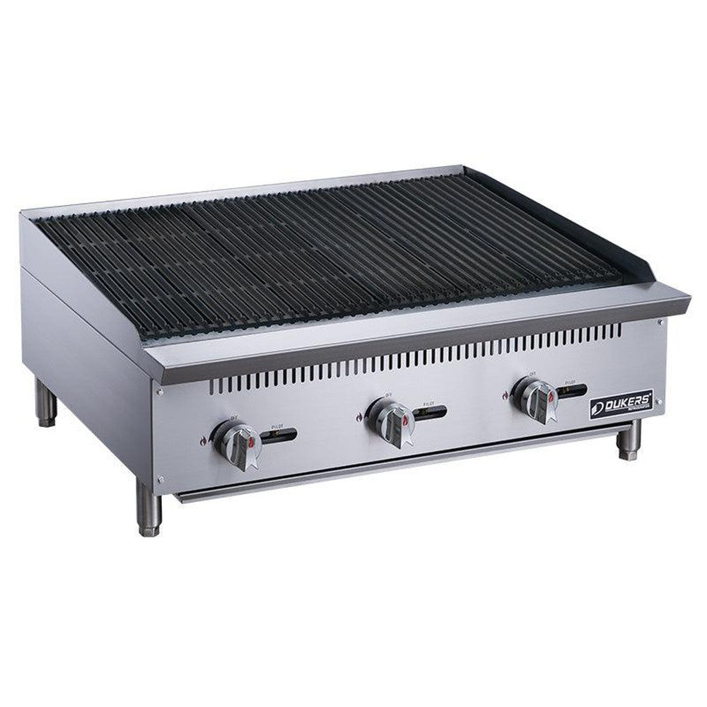 Dukers DCCB36 - 36"W NG/LP Radiant Countertop Charbroiler
