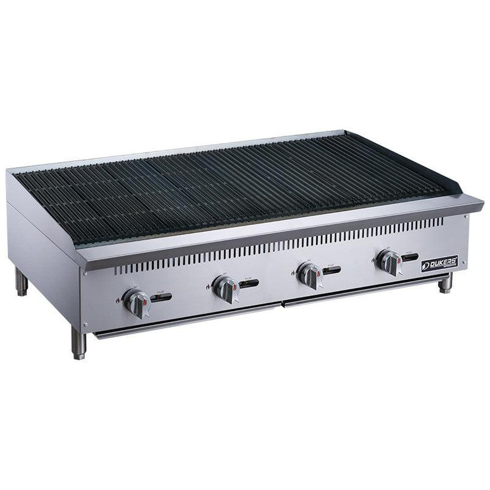 Dukers DCCB48 - 48"W NG/LP Radiant Countertop Charbroiler