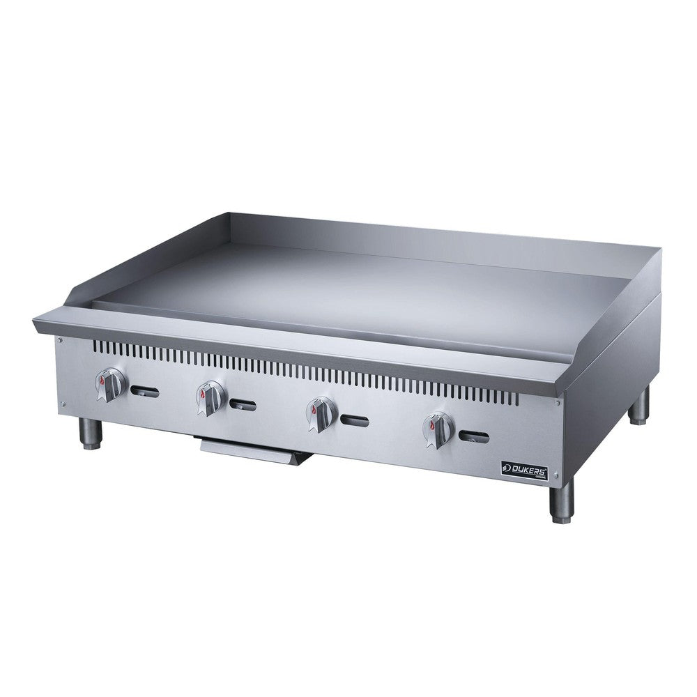 Dukers DCGM48 48"W Standard Duty 3/4" Thick NG/LP Griddle with 2 Burners