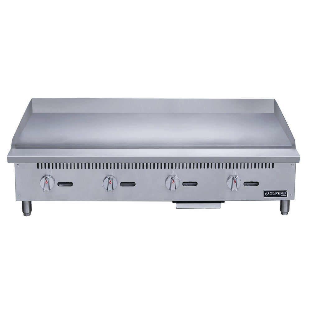 Dukers DCGM48 48"W Standard Duty 3/4" Thick NG/LP Griddle with 2 Burners
