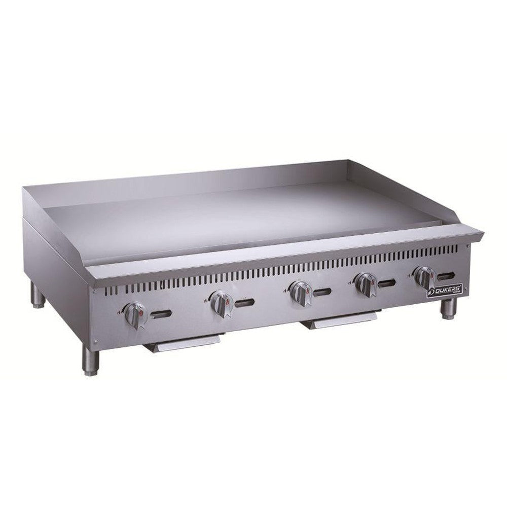 Dukers DCGMA60 60"W Heavy Duty 1" Thick NG/LP Griddle with 5 Burners
