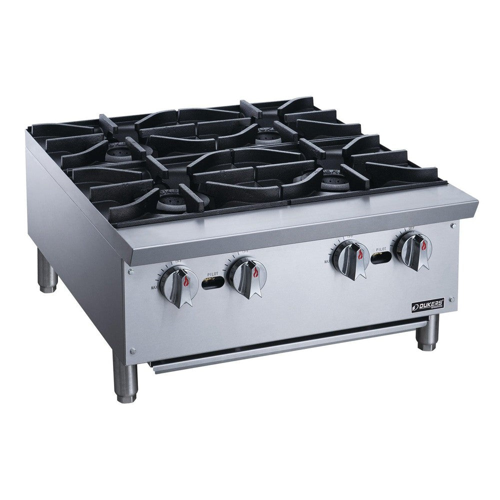 Dukers DCHPB24 24"W NG/LP Hot Plate with 4 Burners