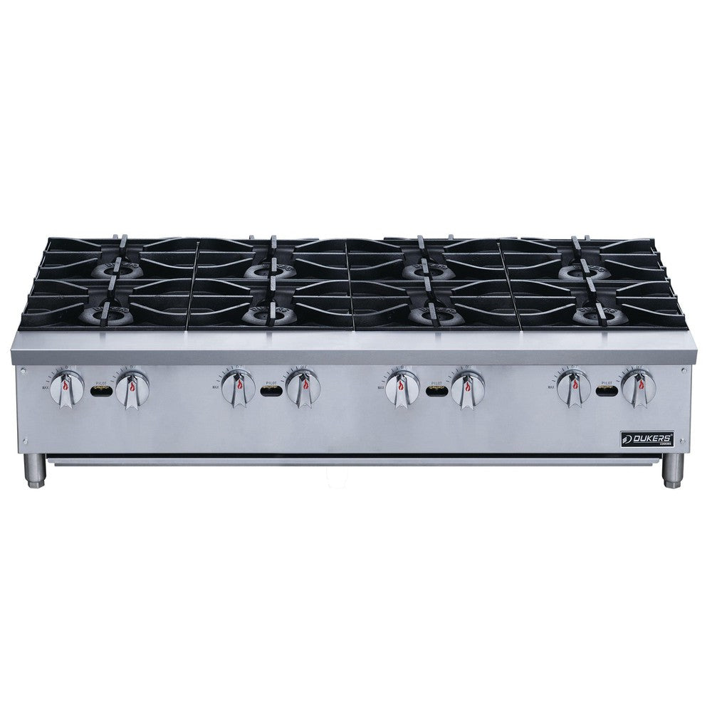 Dukers DCHPB48 48"W NG/LP Hot Plate with 8 Burners