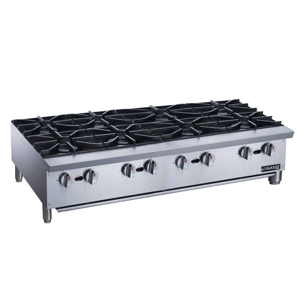 Dukers DCHPB48 48"W NG/LP Hot Plate with 8 Burners