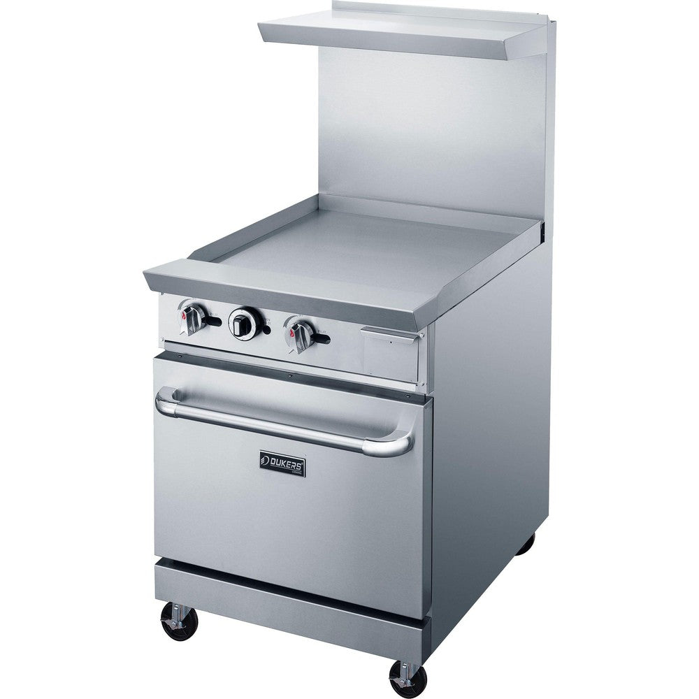 Dukers DCR24-GM 24"W NG/LP Range with 24"W Griddle