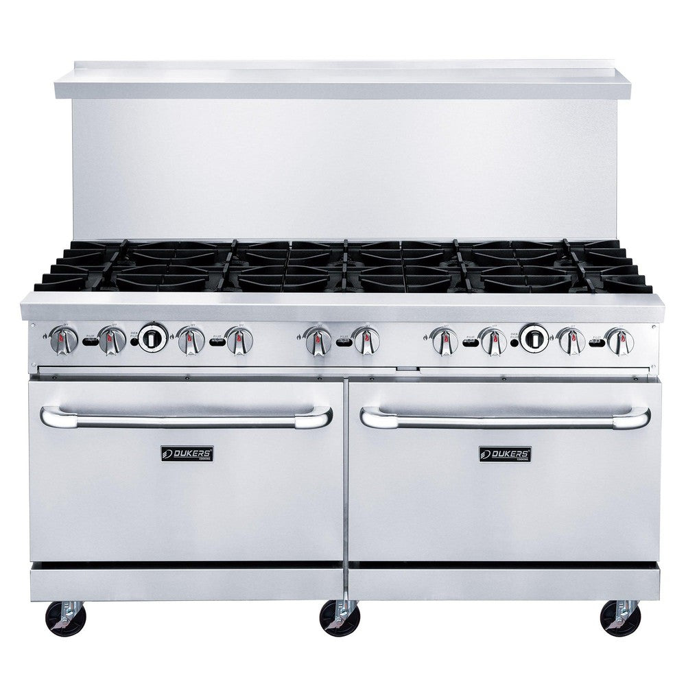 Dukers DCR60-10B 60"W NG/LP Range with 10 Open Burners