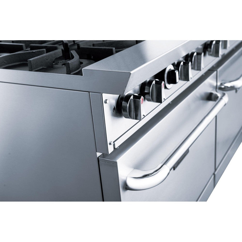 Dukers DCR60-10B 60"W NG/LP Range with 10 Open Burners
