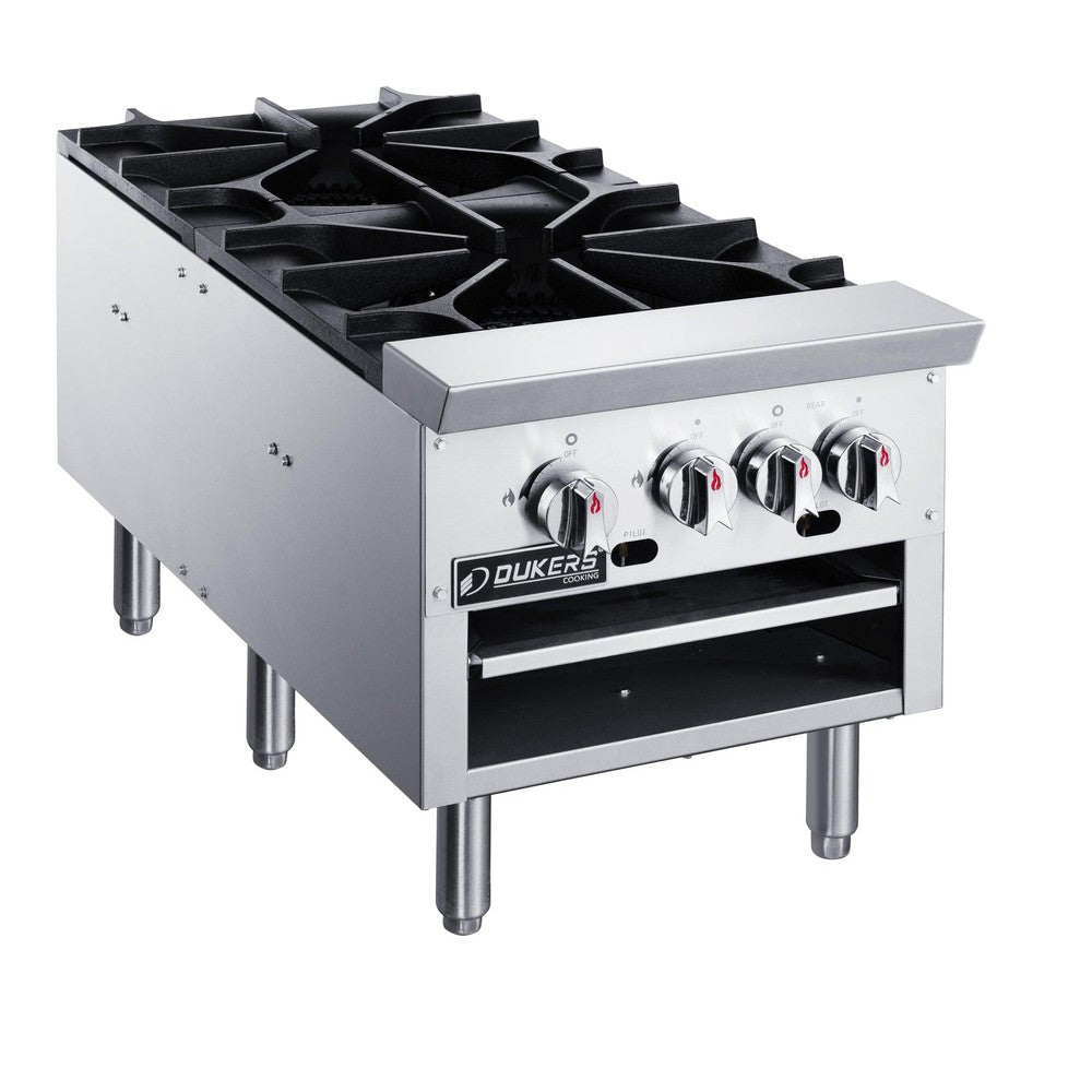 Dukers DCSPB2 18"H NG/LP Double Stock Pot Range
