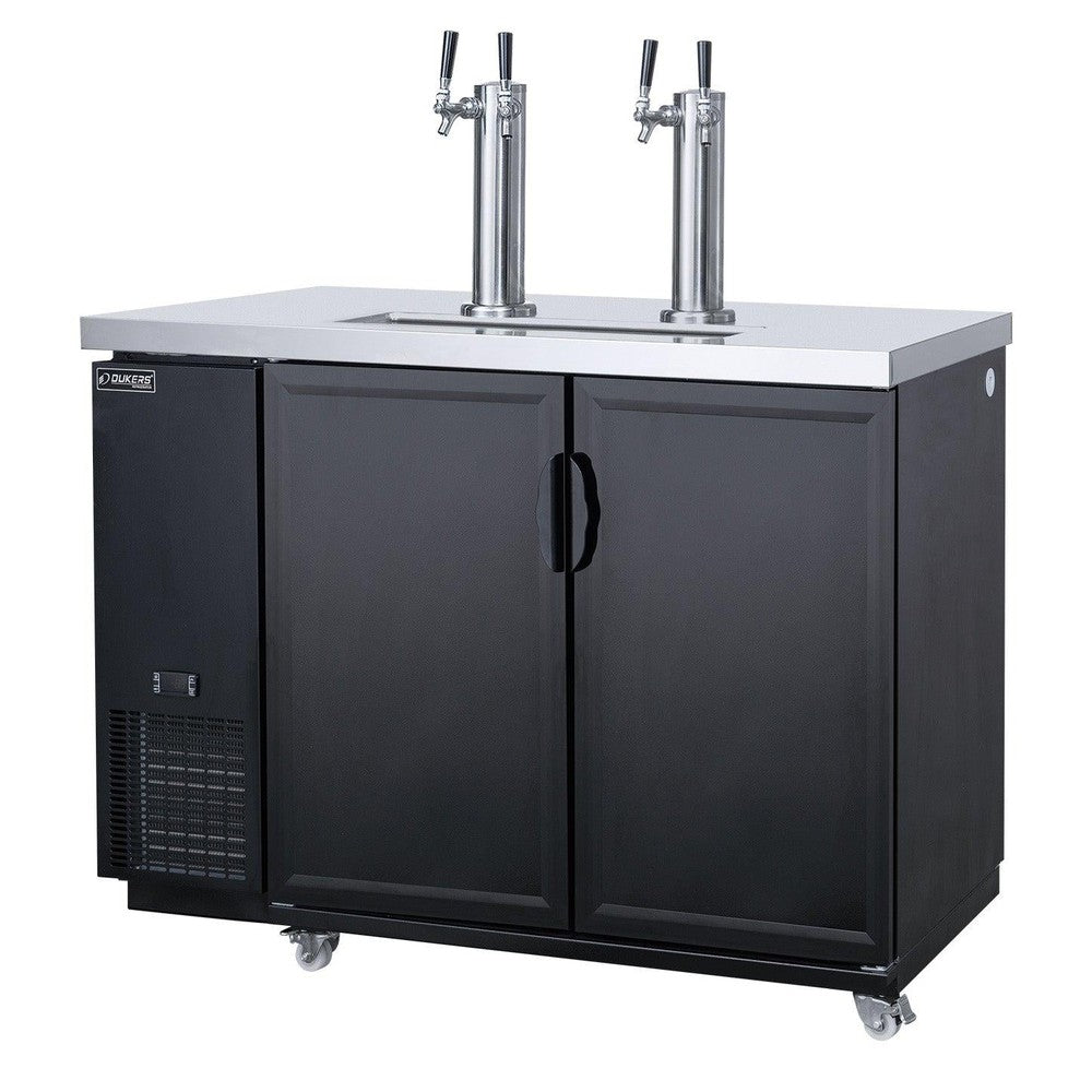 Dukers DKB48-M2 48"W Dual Tap Kegerator Beer Dispenser