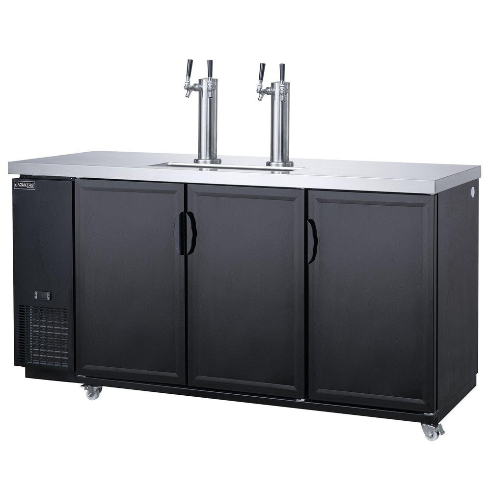 Dukers DKB72-M3 72"W Dual Tap Kegerator Beer Dispenser