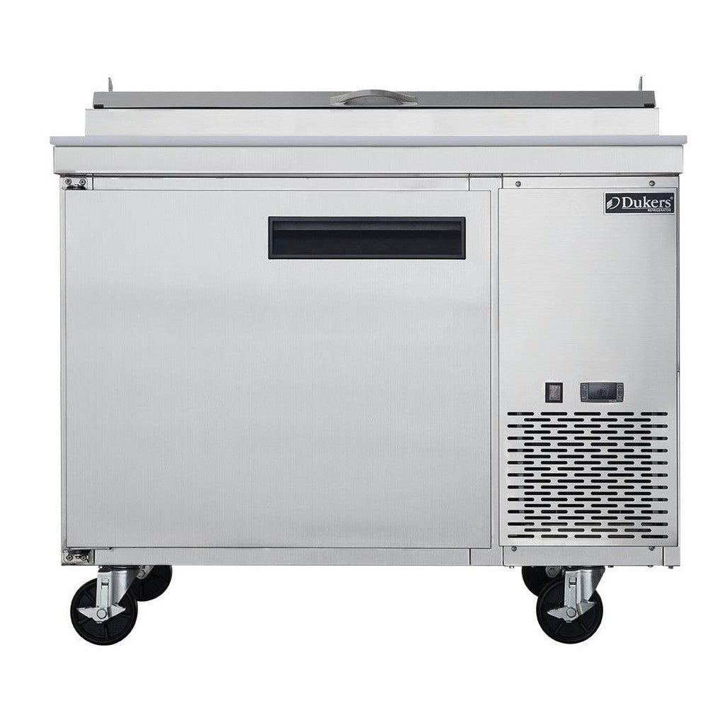 Dukers DPP44-6-S1 44"W Single Door Refrigerated Pizza Prep Table