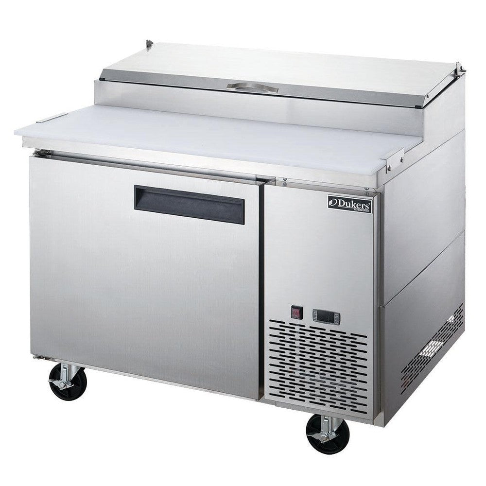 Dukers DPP44-6-S1 44"W Single Door Refrigerated Pizza Prep Table