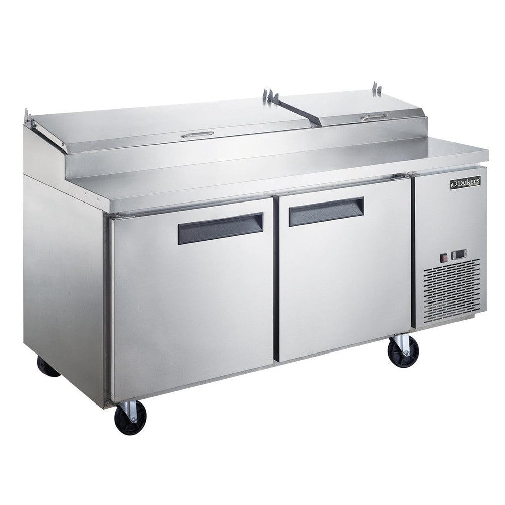 Dukers DPP70-9-S2 70"W 2 Door Refrigerated Pizza Prep Table
