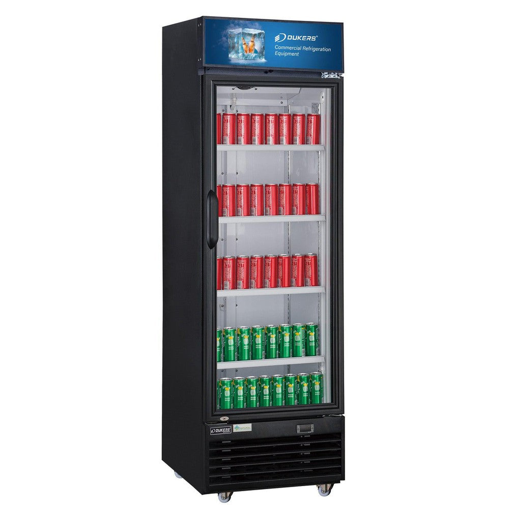 Dukers LG-430 26"W Single Glass Door Merchandiser Refrigerator