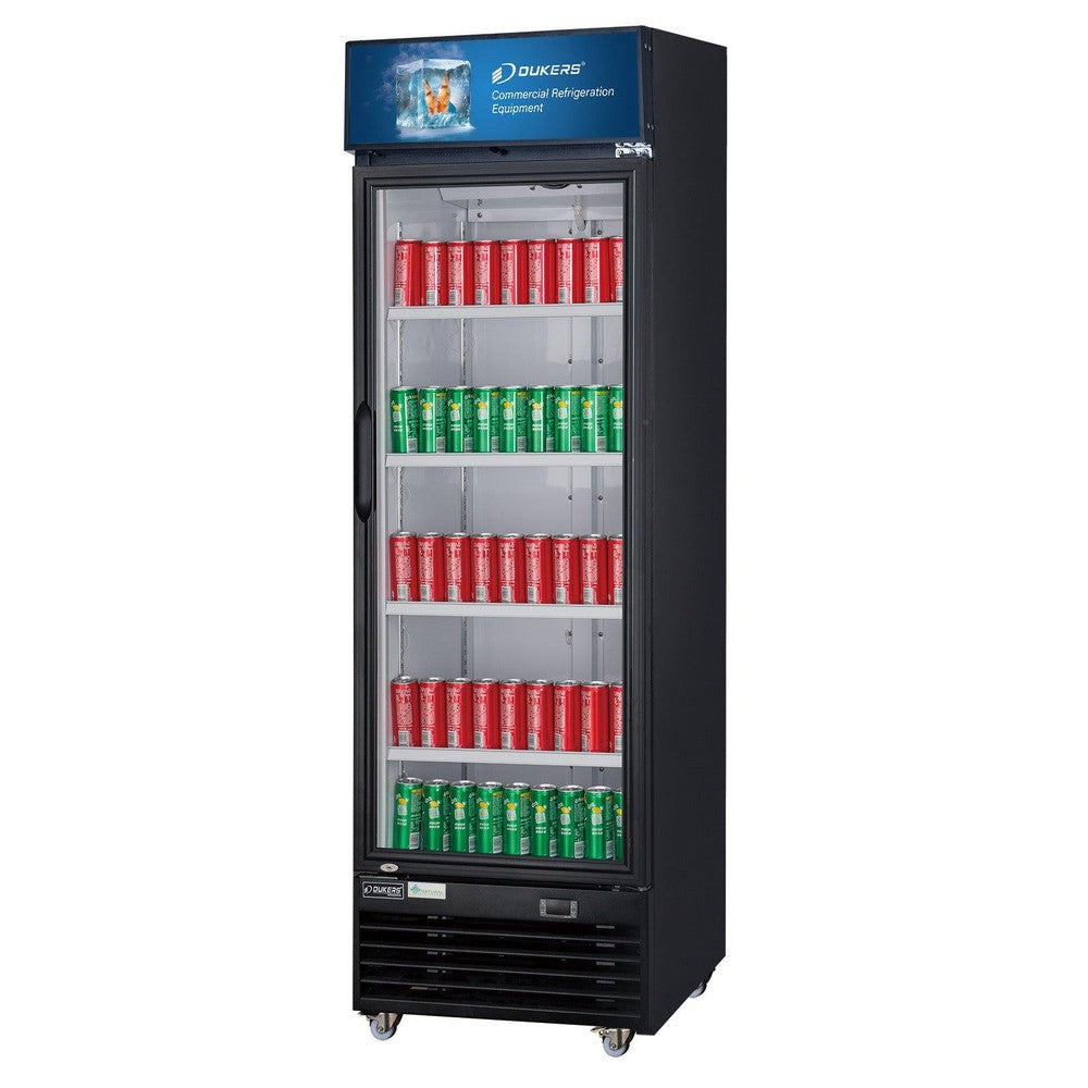 Dukers LG-430 26"W Single Glass Door Merchandiser Refrigerator
