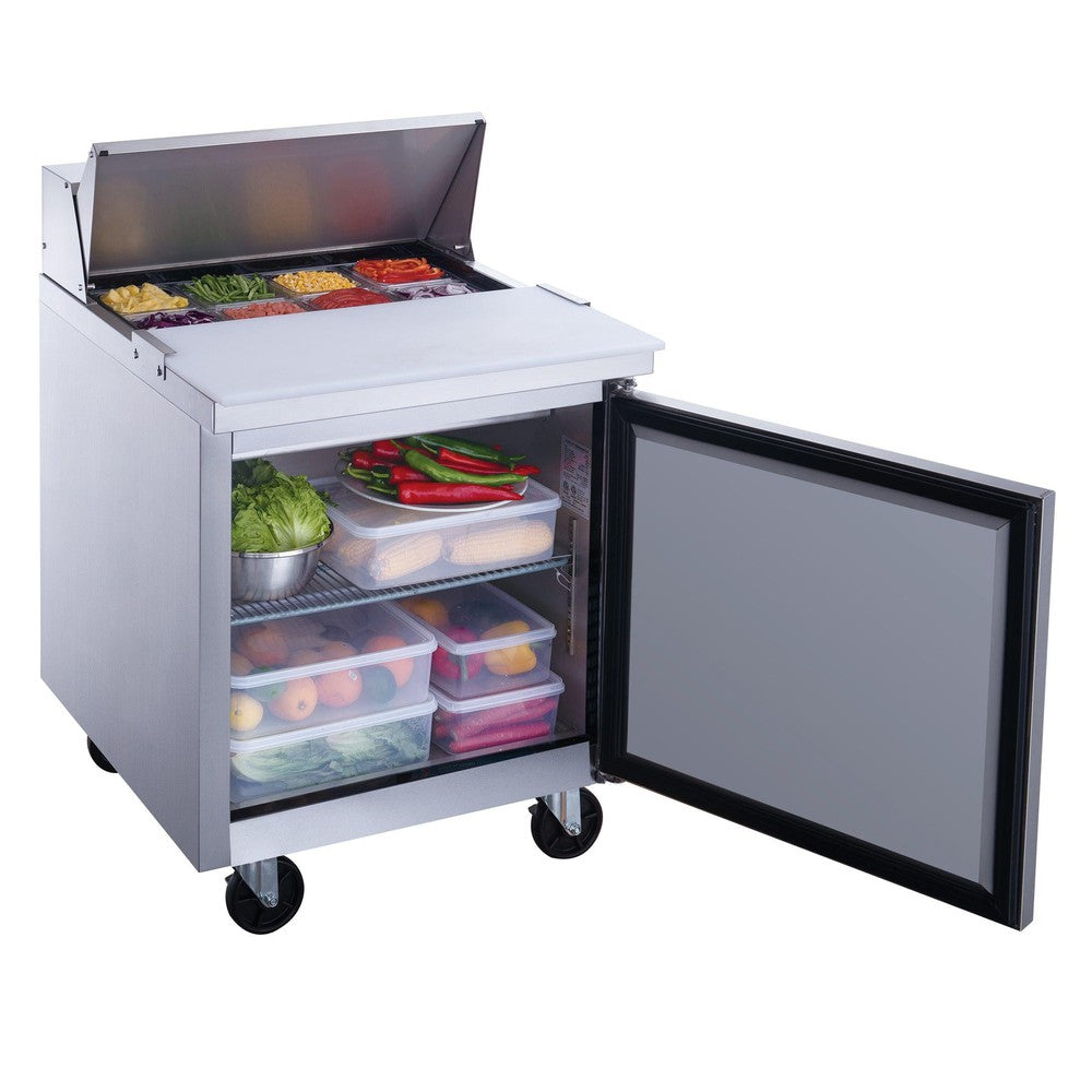 Dukers DSP29-8-S1 29"W 1 Door Standard Top Refrigerated Prep Table
