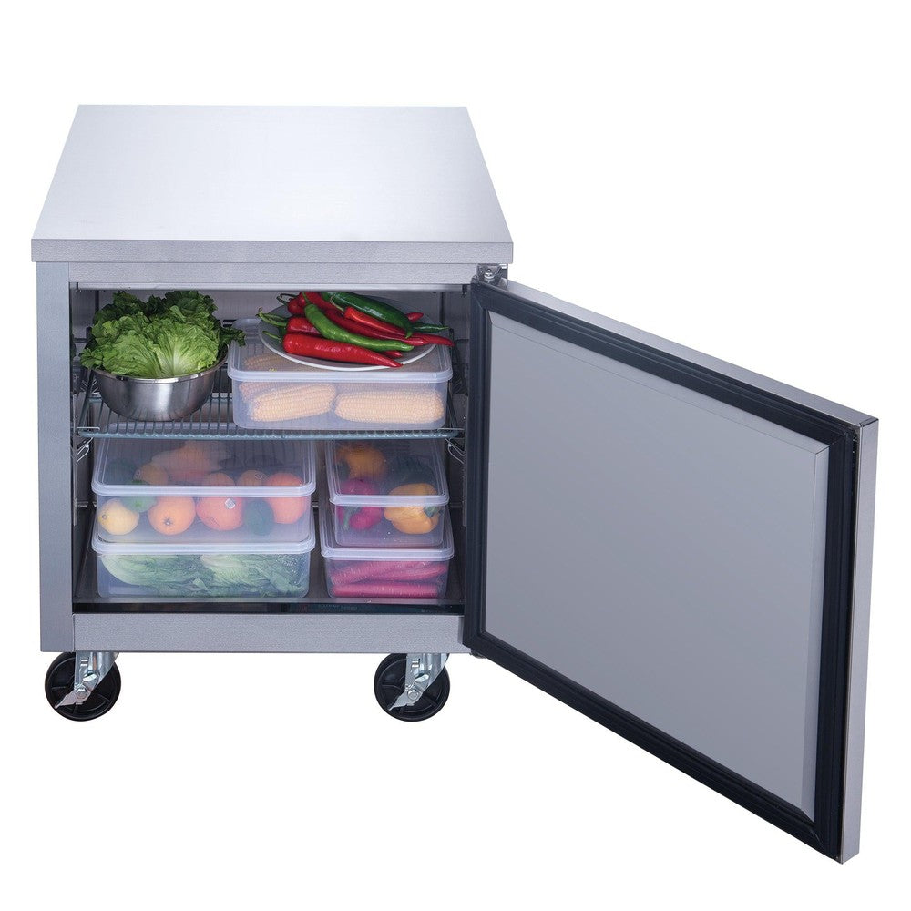 Dukers DUC29R 29"W Single Door Undercounter Worktop Refrigerator