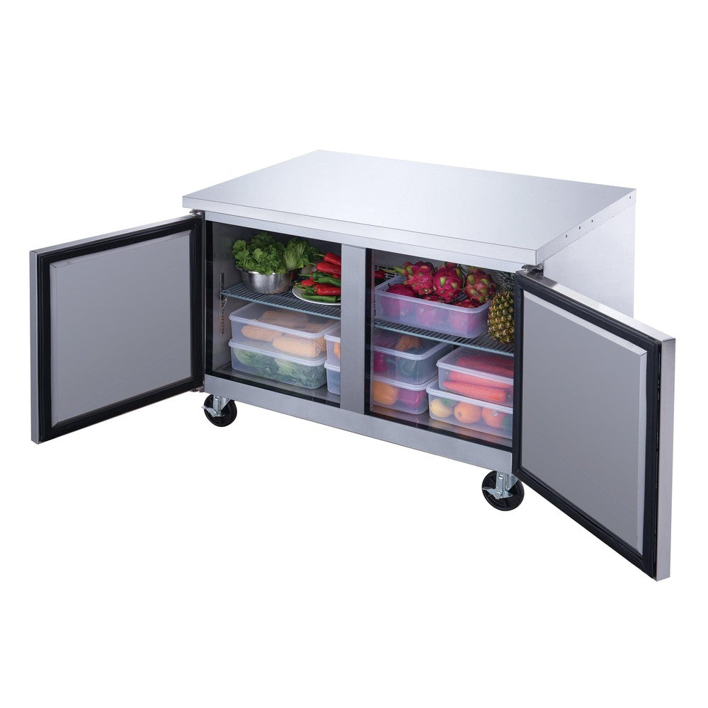 Dukers DUC48R 48"W 2 Door Undercounter Worktop Refrigerator
