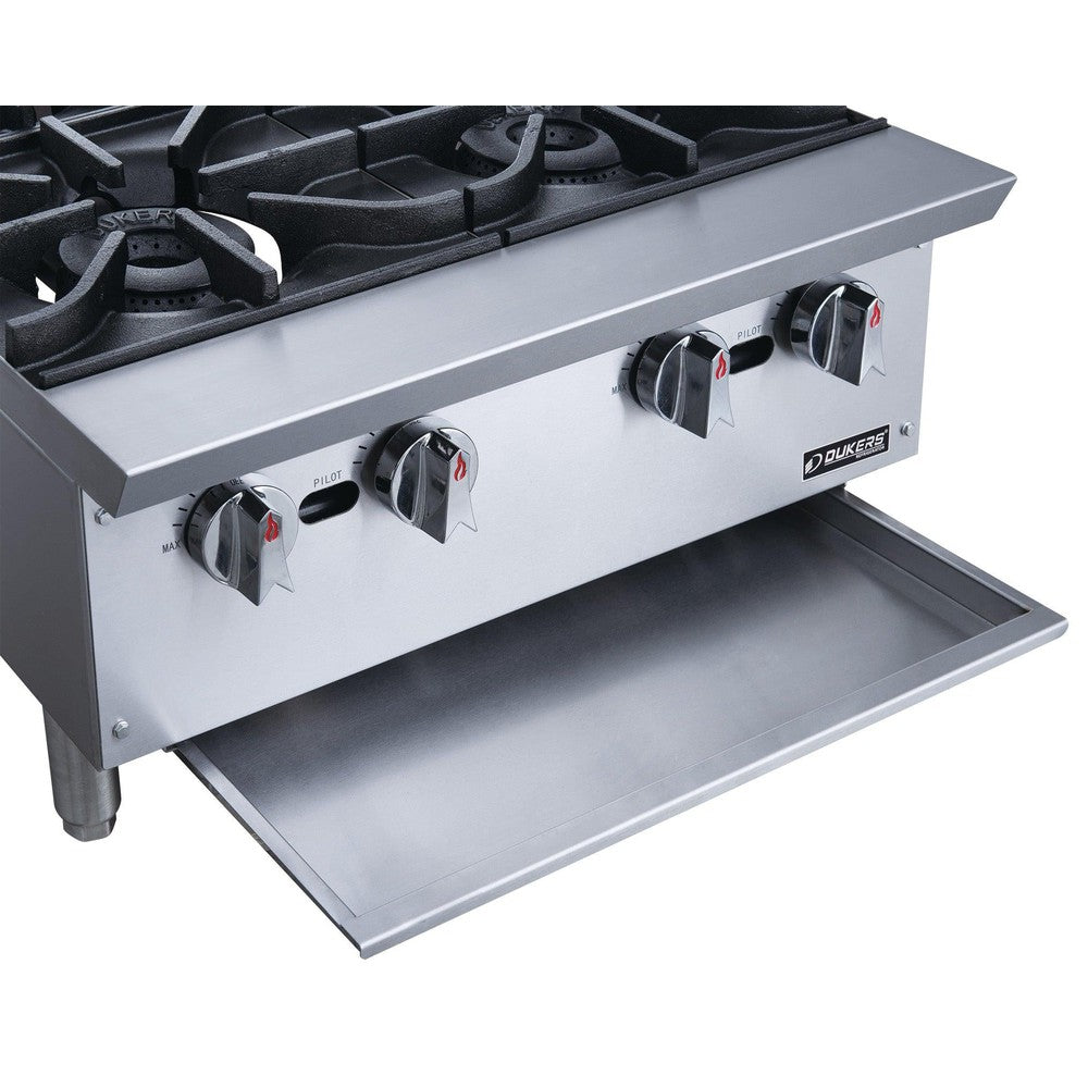 Dukers DCHPB24 24"W NG/LP Hot Plate with 4 Burners