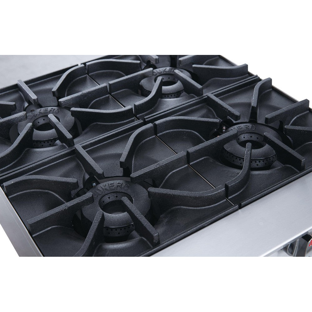 Dukers DCHPB24 24"W NG/LP Hot Plate with 4 Burners